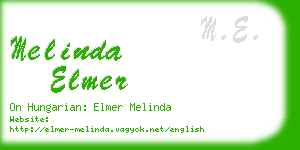 melinda elmer business card
